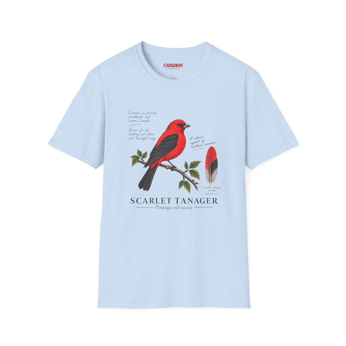 Scarlet Tanager Bird  T-Shirt