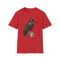 Raven with Red Leaf T-Shirt
