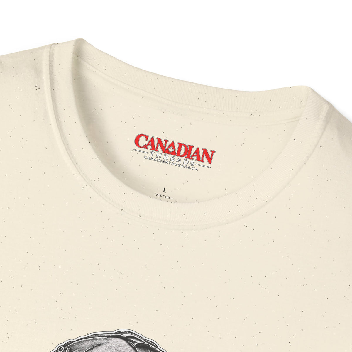 Canadian Military Helmet T-Shirt with Flag