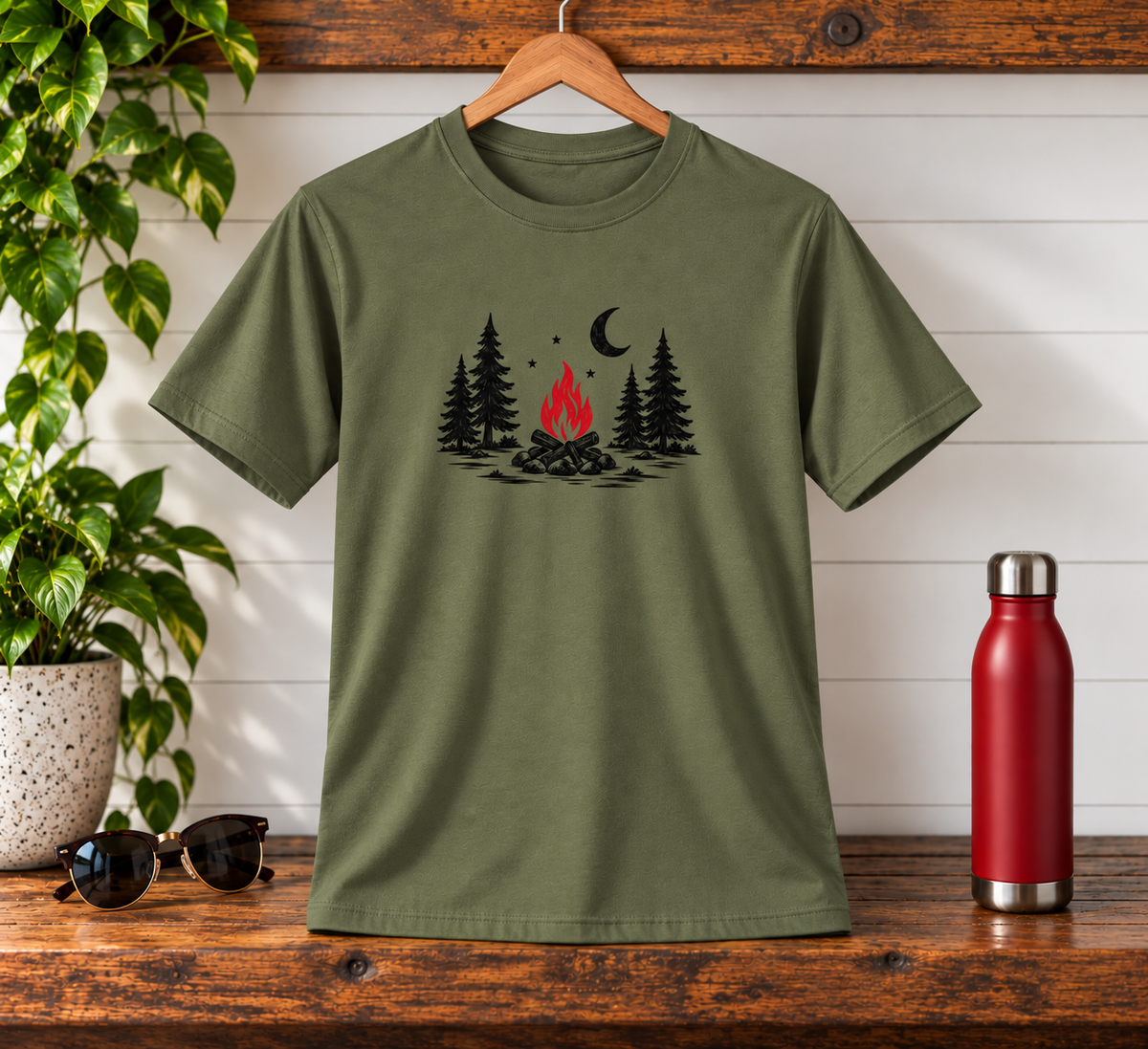 Campfire T-Shirt Outdoor Camping Tee