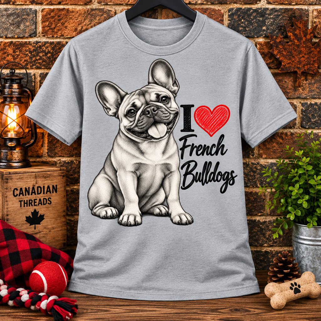 I  French Bulldogs T-Shirt — Cute Frenchie Dog Lover Tee