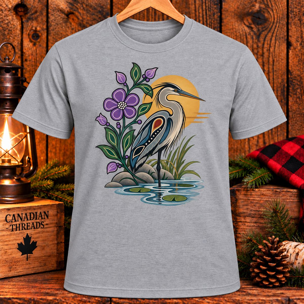 Canadian Aboriginal Style Heron Art