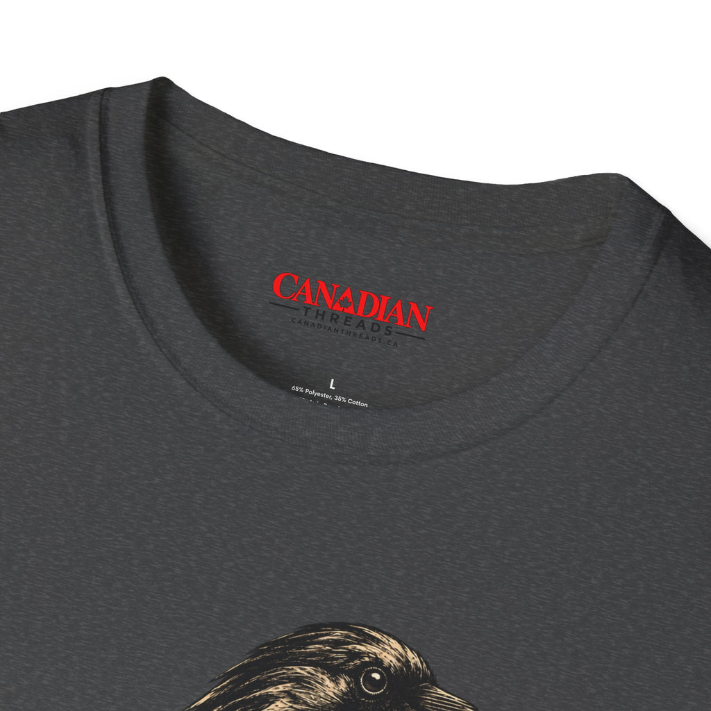 Raven with Red Leaf T-Shirt