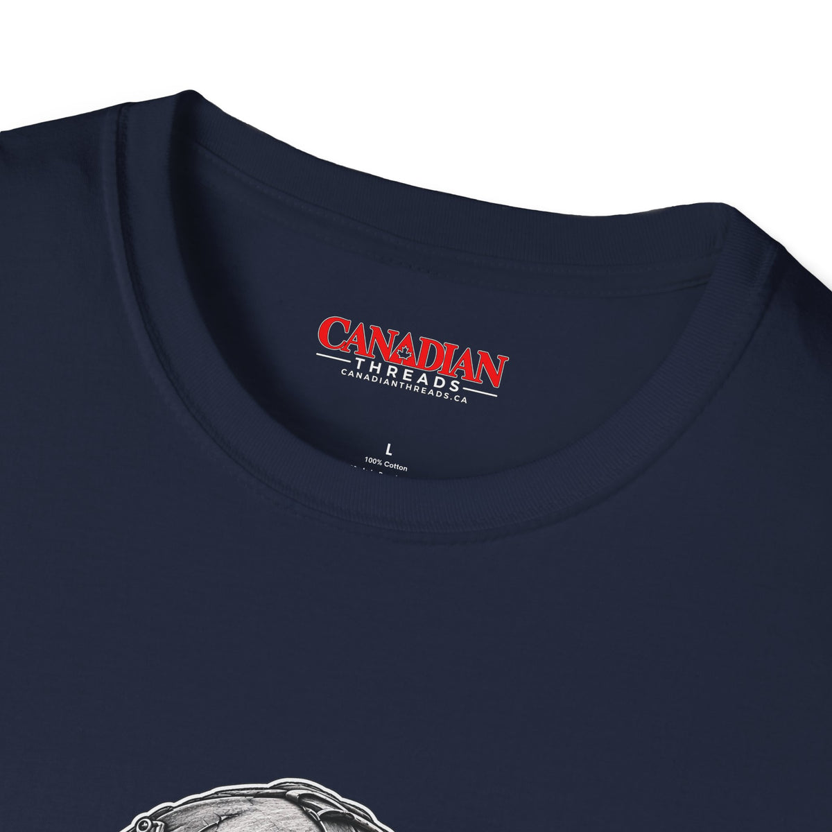 Canadian Military Helmet T-Shirt with Flag