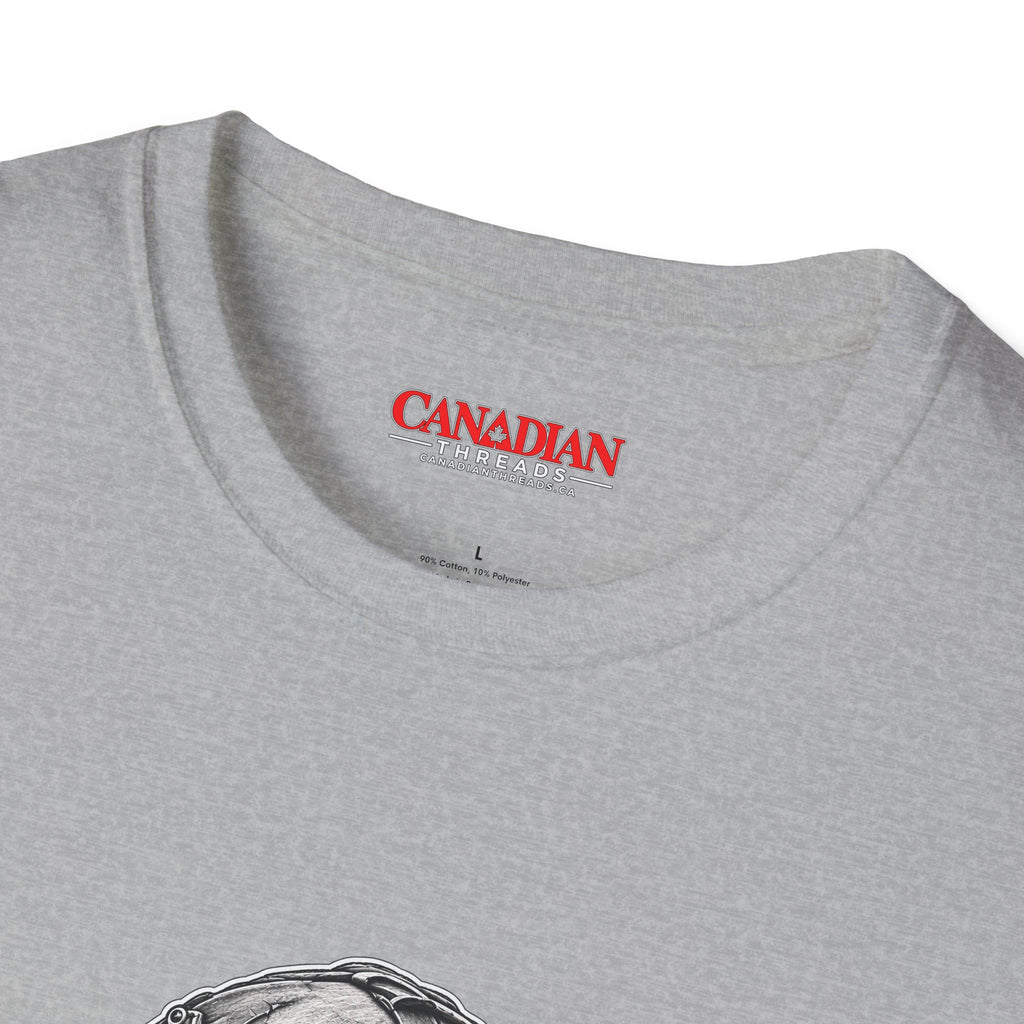 Canadian Military Helmet T-Shirt with Flag