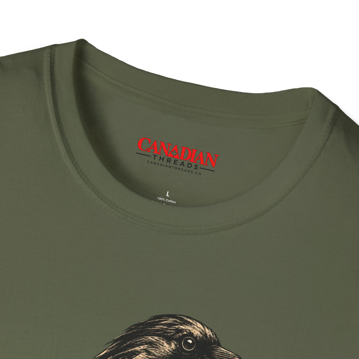 Raven with Red Leaf T-Shirt