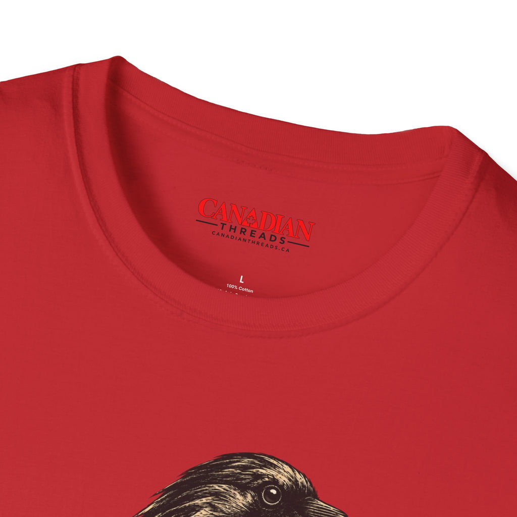 Raven with Red Leaf T-Shirt